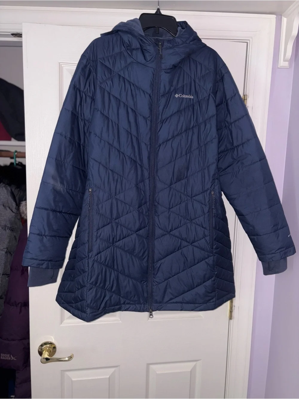 Columbia Navy Hooded Puffer Coat